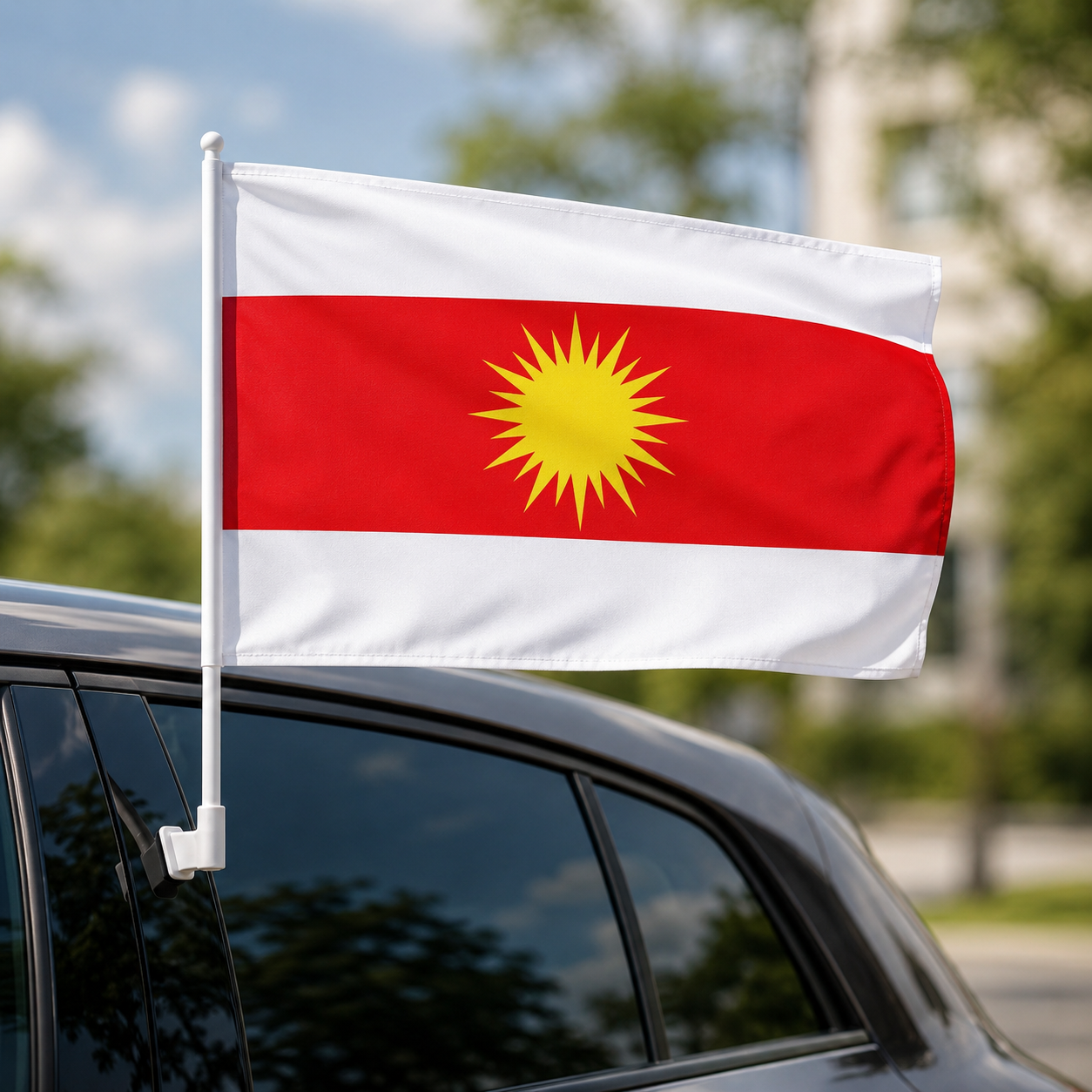 Autoflagge Jesidisch zwei Stück
